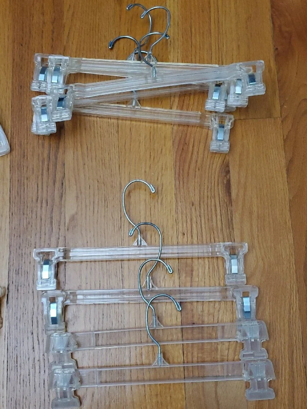 Lot 19 Clear Plastic Clip Vintage Hangers